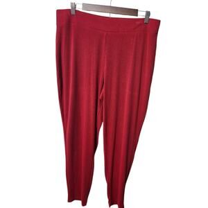 Soma XL‎ Sunday Bands Ankle Pants Red Pull On